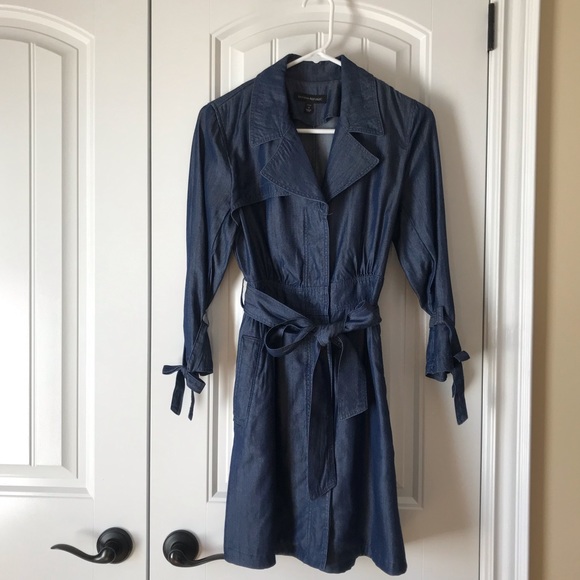 Banana Republic Chambray Trench Dress Petite 0 - Picture 2 of 6